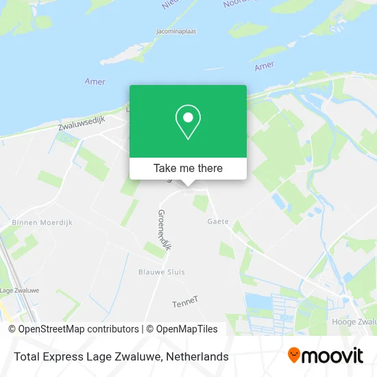 Total Express Lage Zwaluwe map