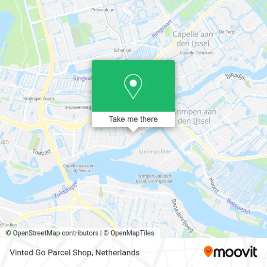 Vinted Go Parcel Shop map