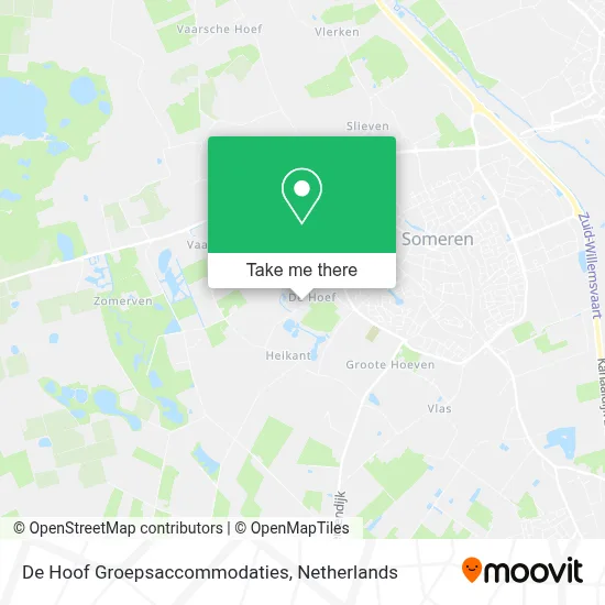 De Hoof Groepsaccommodaties map