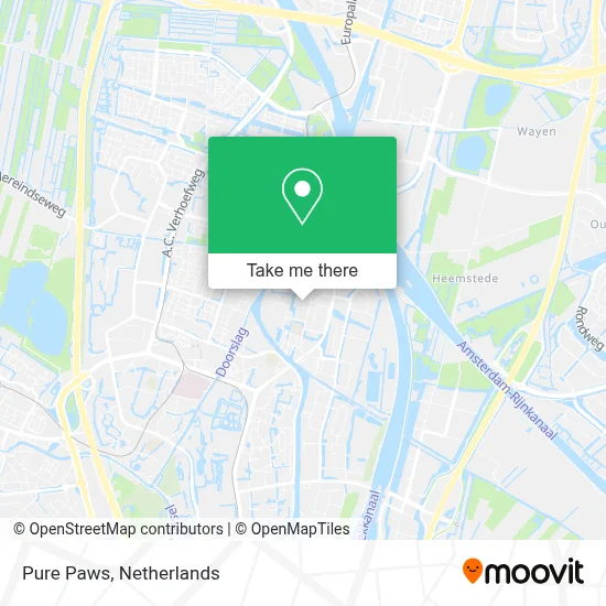 Pure Paws map