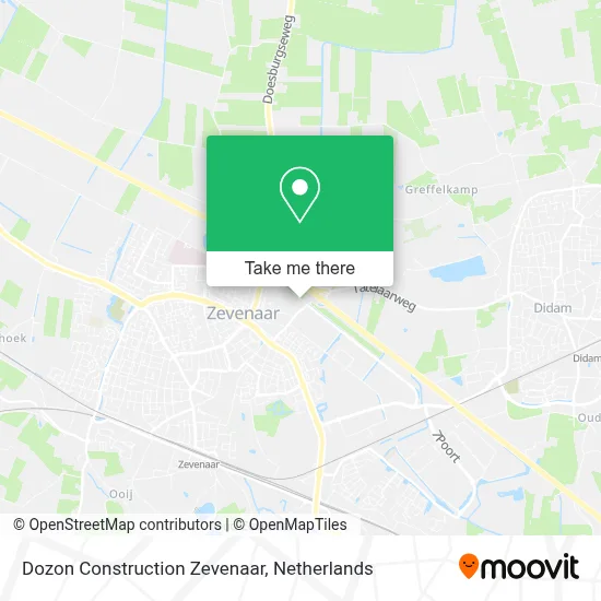 Dozon Construction Zevenaar map