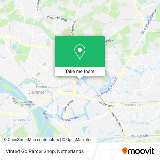 Vinted Go Parcel Shop map
