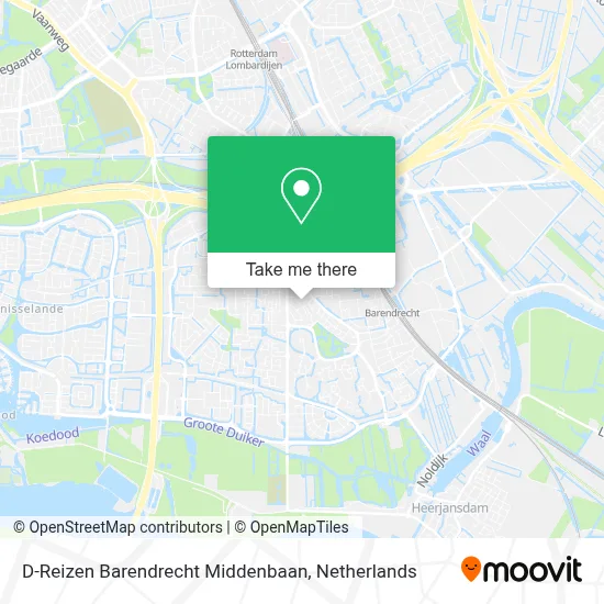 D-Reizen Barendrecht Middenbaan map