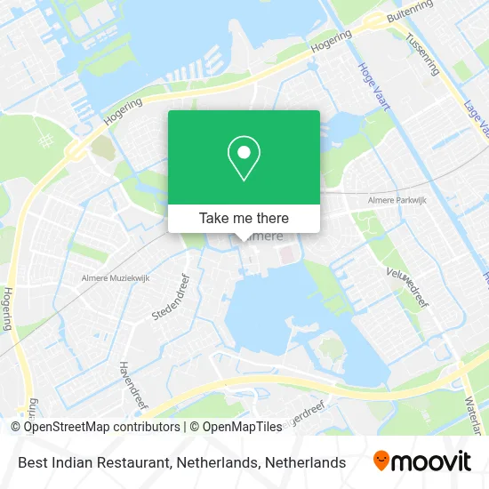 Best Indian Restaurant, Netherlands map