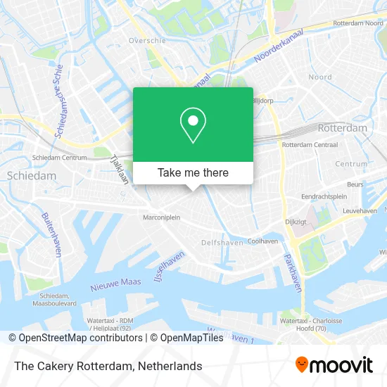 The Cakery Rotterdam map