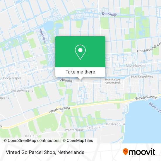 Vinted Go Parcel Shop map