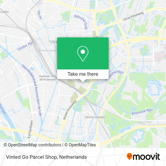 Vinted Go Parcel Shop map