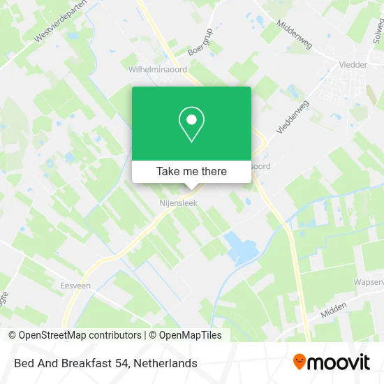 Bed And Breakfast 54 map