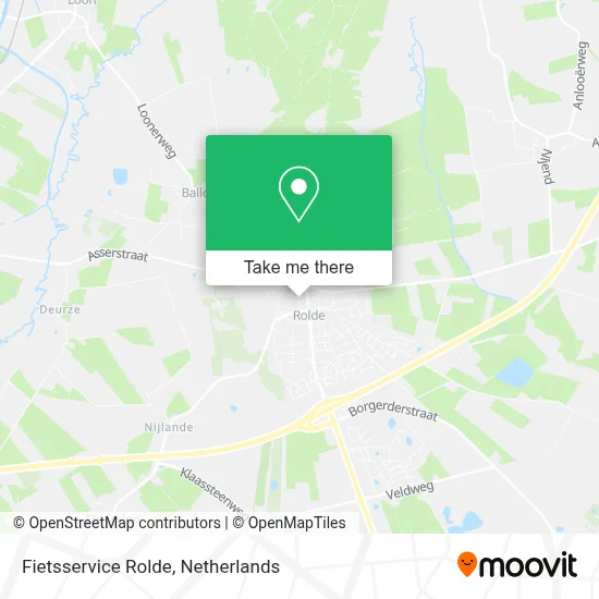 Fietsservice Rolde map