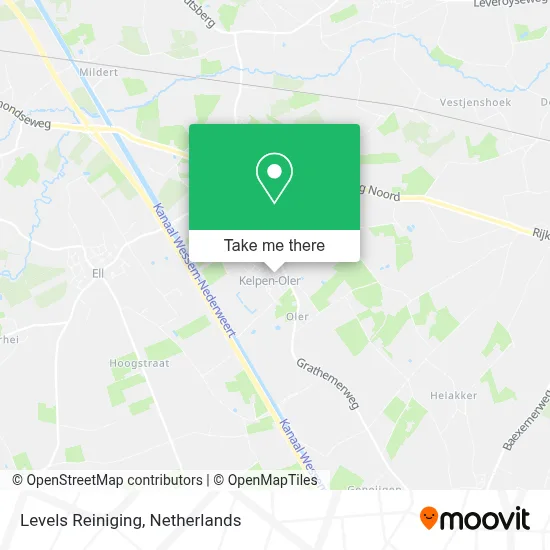 Levels Reiniging map