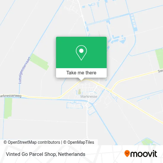 Vinted Go Parcel Shop map