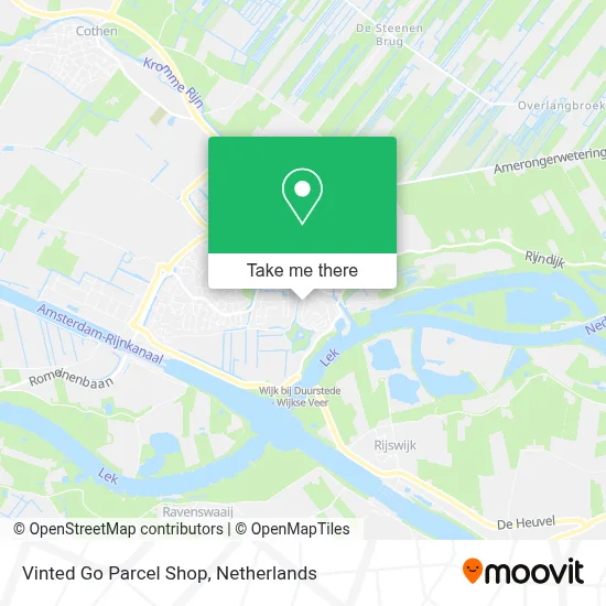 Vinted Go Parcel Shop map