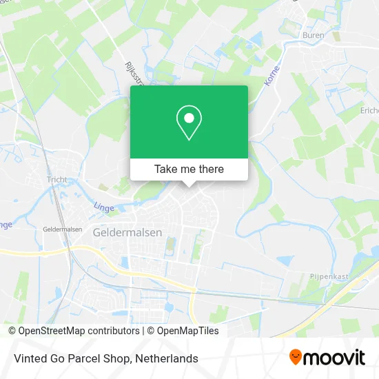 Vinted Go Parcel Shop map