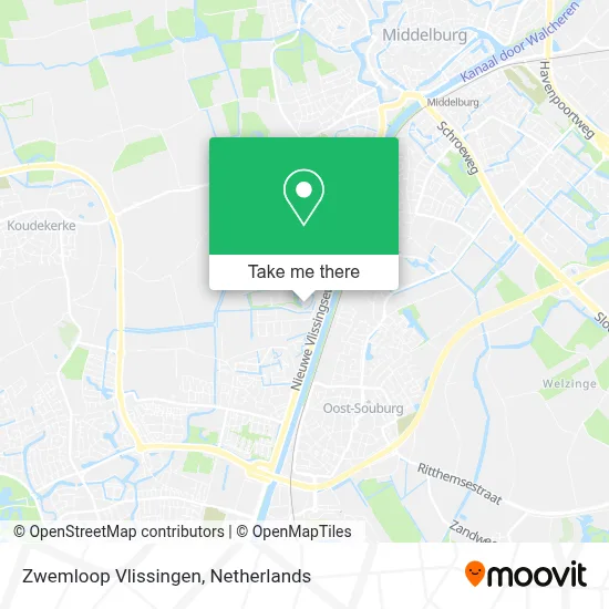 Zwemloop Vlissingen map