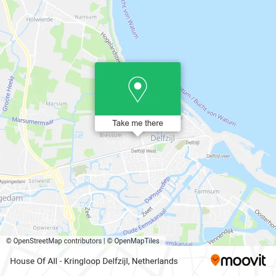 House Of All - Kringloop Delfzijl map