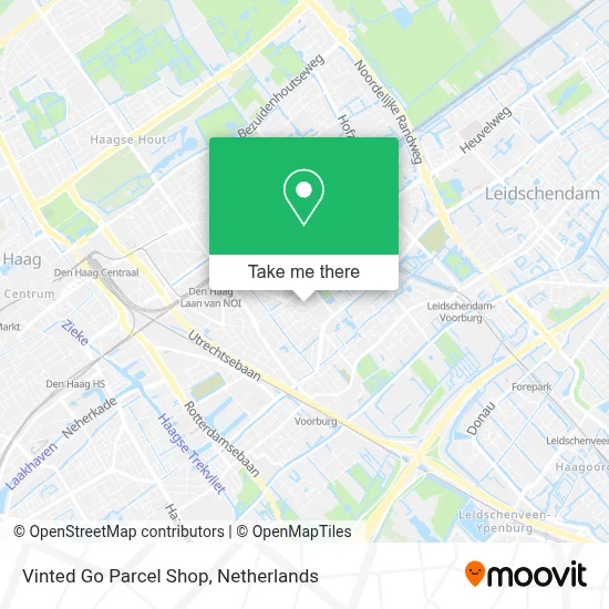 Vinted Go Parcel Shop map