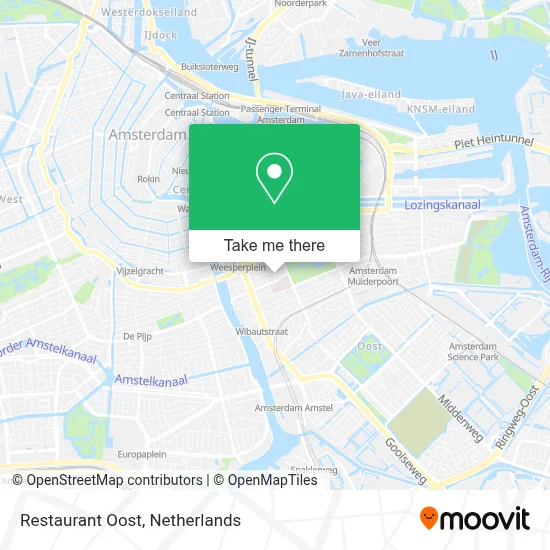 Restaurant Oost map