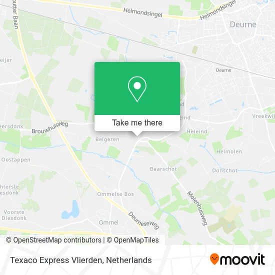 Texaco Express Vlierden map