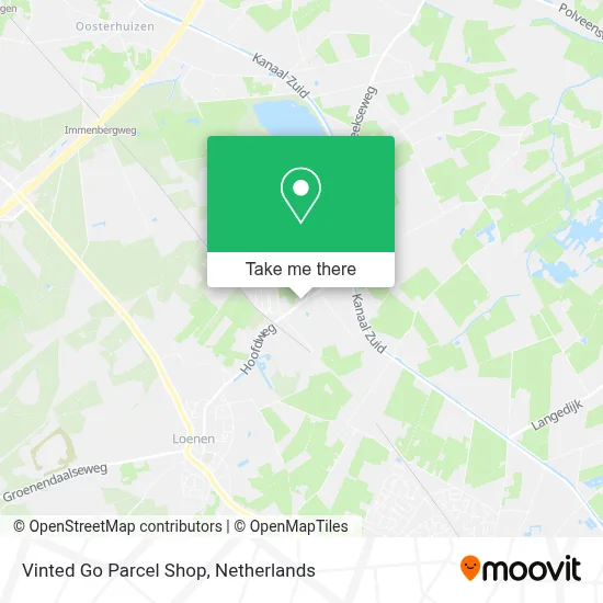 Vinted Go Parcel Shop map