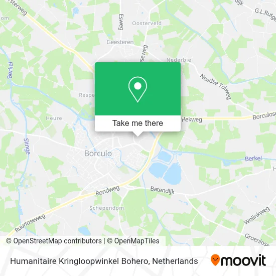Humanitaire Kringloopwinkel Bohero map