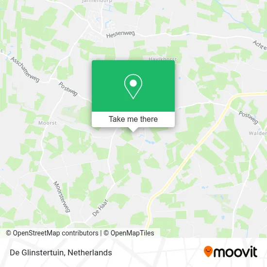 De Glinstertuin map