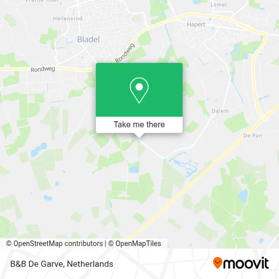 B&B De Garve map