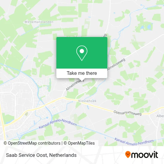 Saab Service Oost map