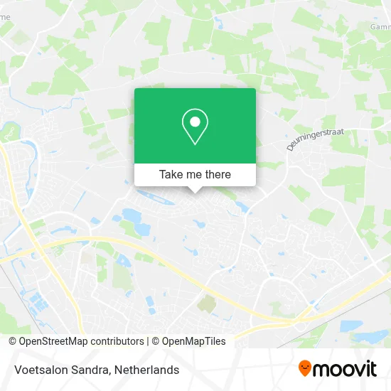 Voetsalon Sandra map