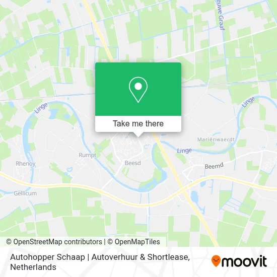 Autohopper Schaap | Autoverhuur & Shortlease Karte