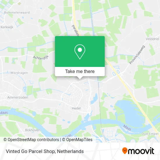 Vinted Go Parcel Shop map
