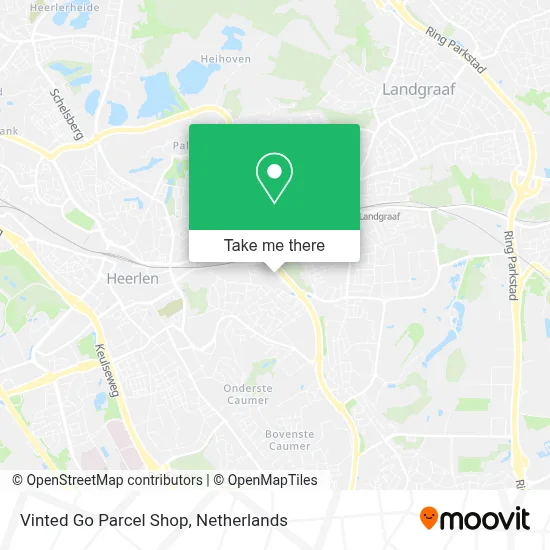 Vinted Go Parcel Shop map