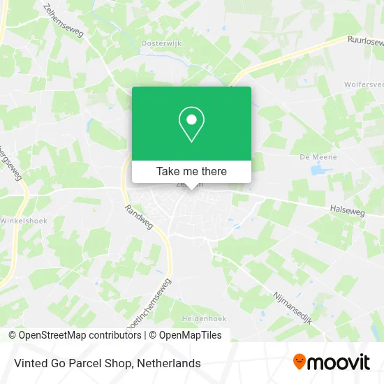 Vinted Go Parcel Shop Karte
