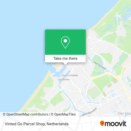 Vinted Go Parcel Shop map