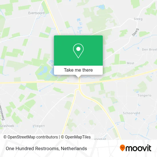 One Hundred Restrooms map