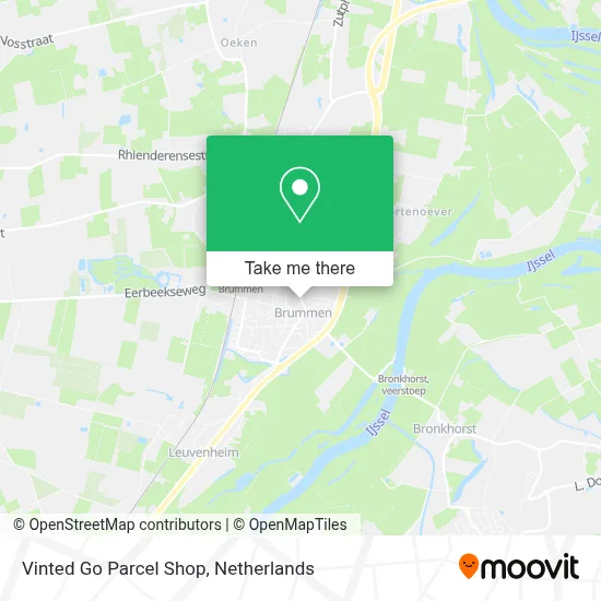 Vinted Go Parcel Shop map