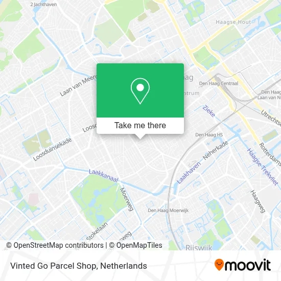 Vinted Go Parcel Shop map