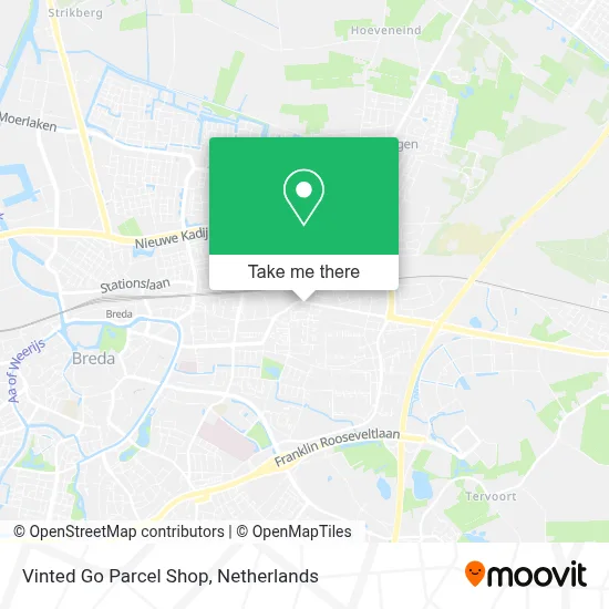 Vinted Go Parcel Shop map