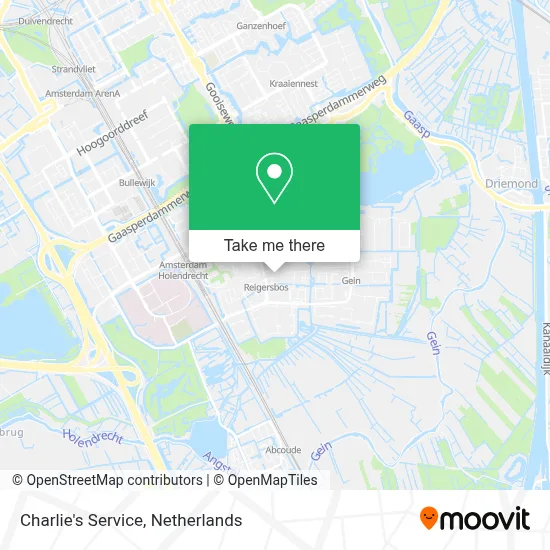 Charlie's Service map