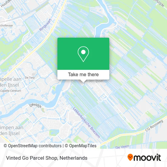 Vinted Go Parcel Shop map