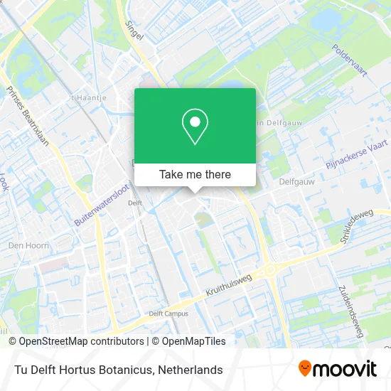 Tu Delft Hortus Botanicus map