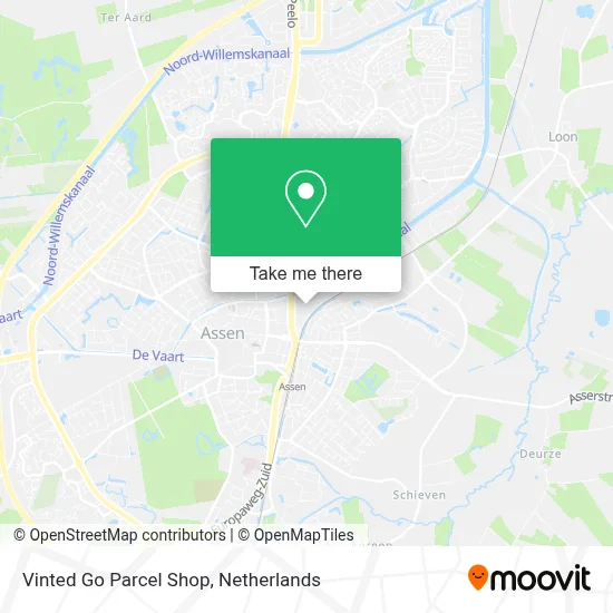 Vinted Go Parcel Shop map