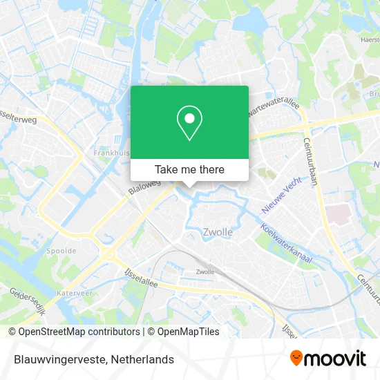 Blauwvingerveste map