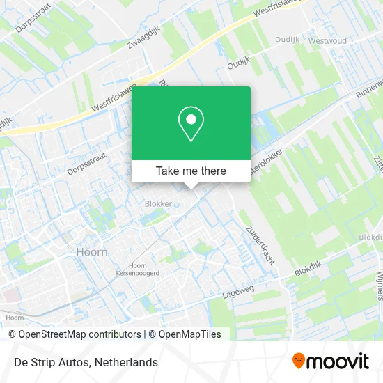 De Strip Autos map