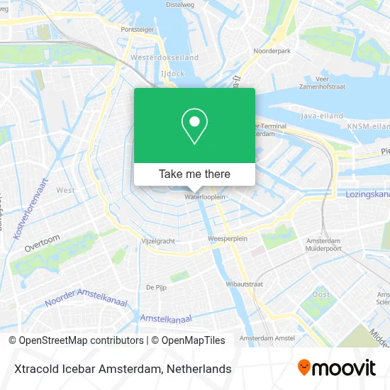 Xtracold Icebar Amsterdam map