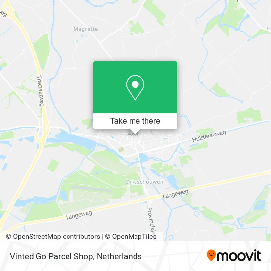 Vinted Go Parcel Shop map