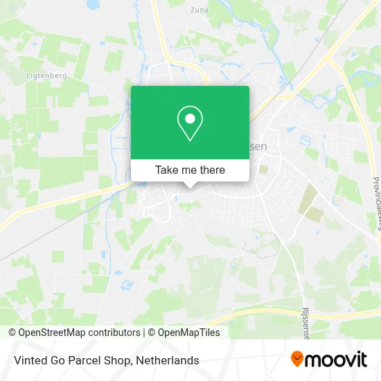 Vinted Go Parcel Shop map
