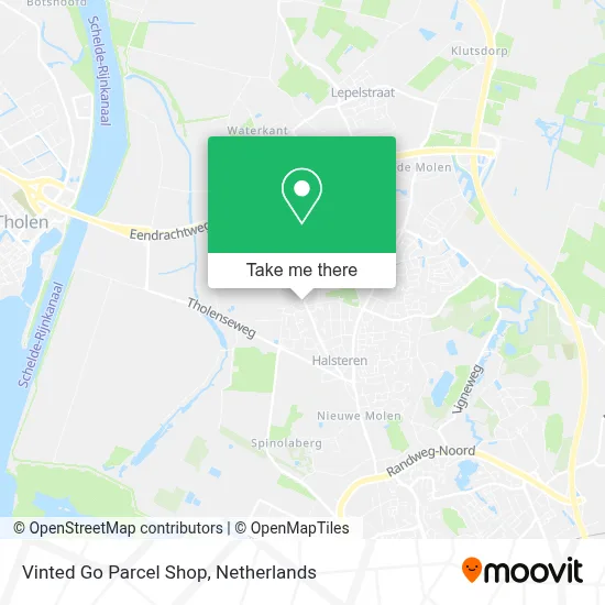 Vinted Go Parcel Shop map