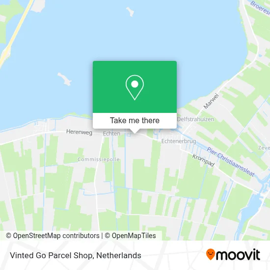 Vinted Go Parcel Shop map