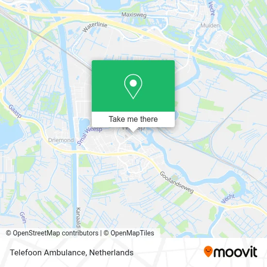 Telefoon Ambulance map