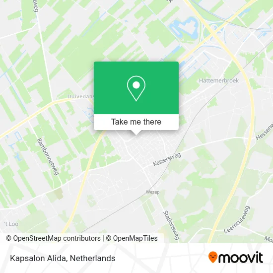 Kapsalon Alida map